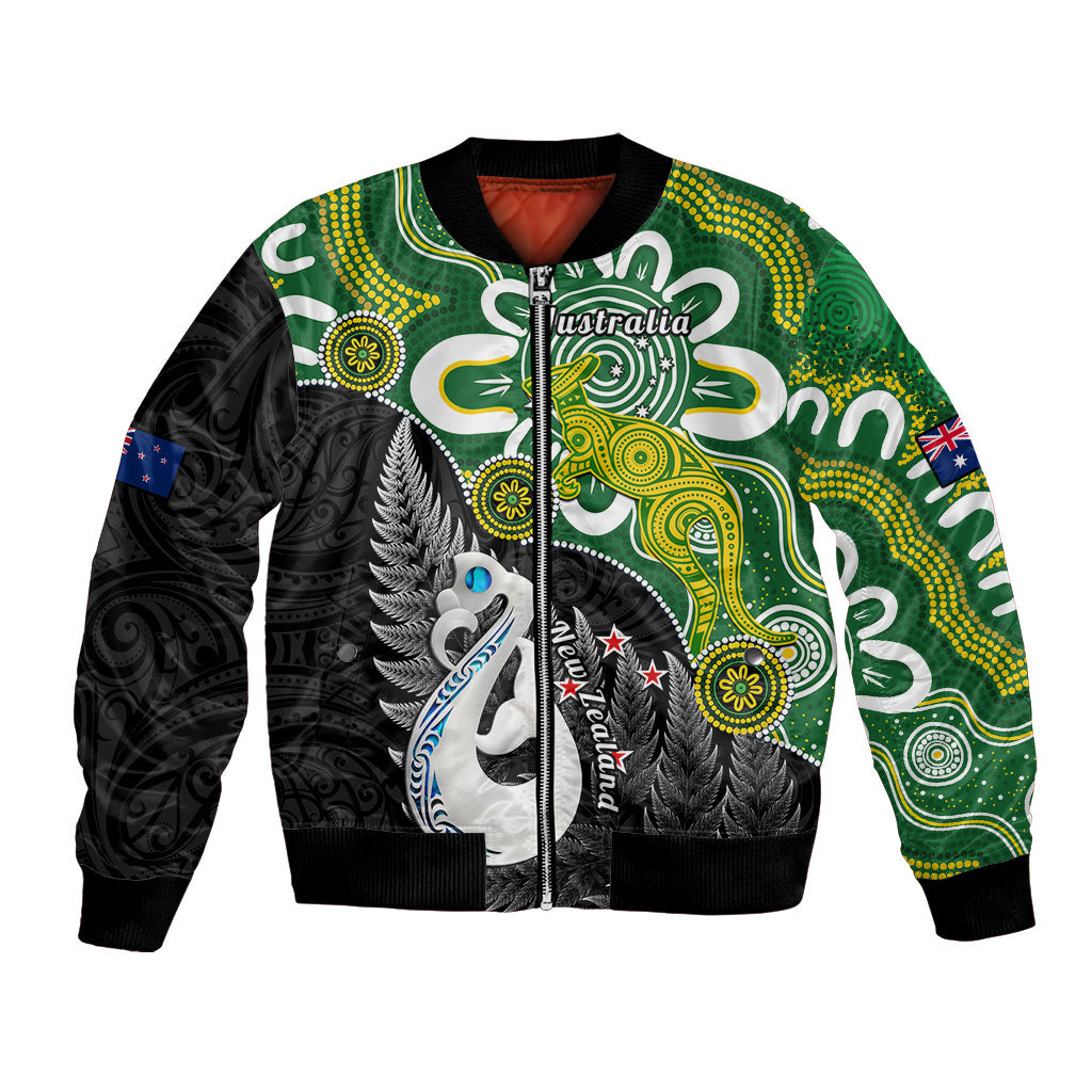 New Zealand And Australia Bomber Jacket Aboriginal Mix Aotearoa Maori Unique Style