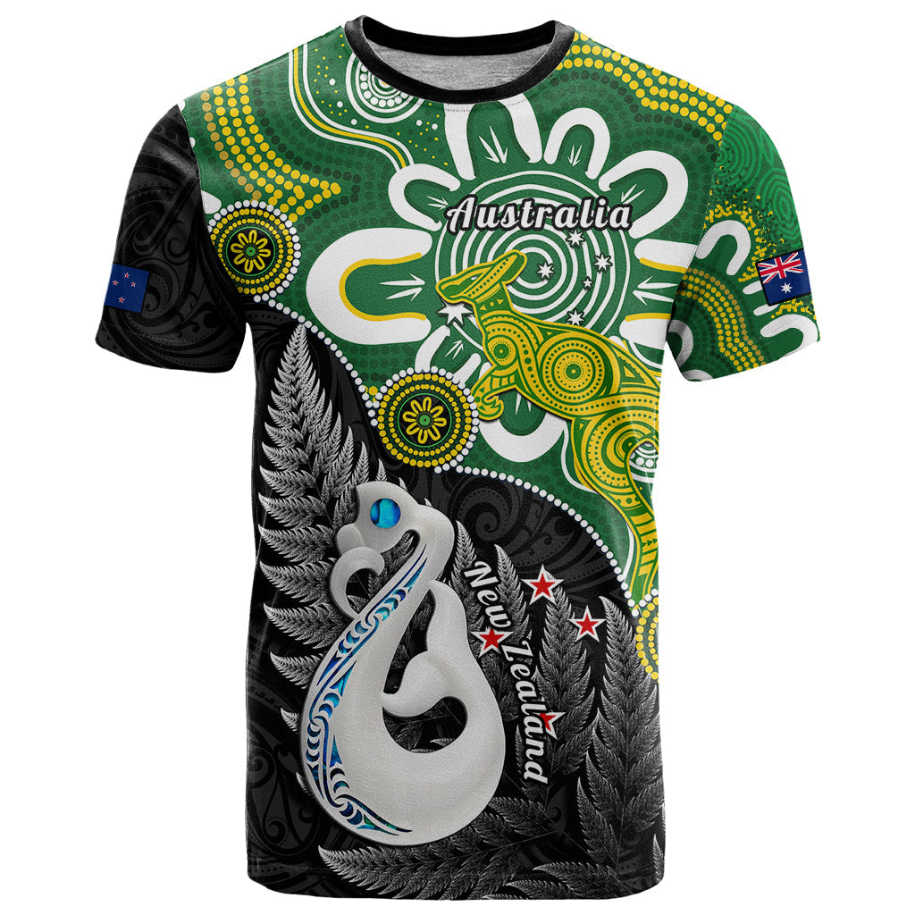 Personalised New Zealand And Australia T Shirt Aboriginal Mix Aotearoa Maori Unique Style
