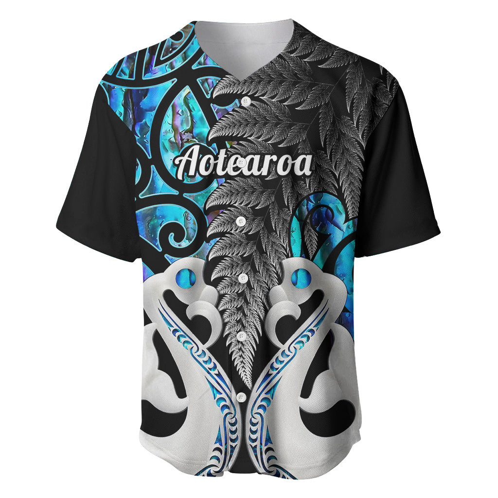 Personalised New Zealand Baseball Jersey Te Manaia Mangopare Maori And Fern Blue Style