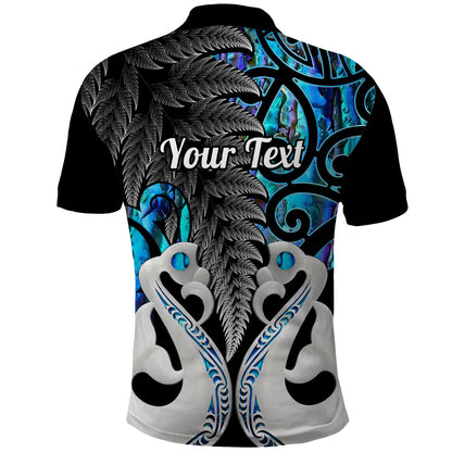 Personalised New Zealand Polo Shirt Te Manaia Mangopare Maori And Fern Blue Style