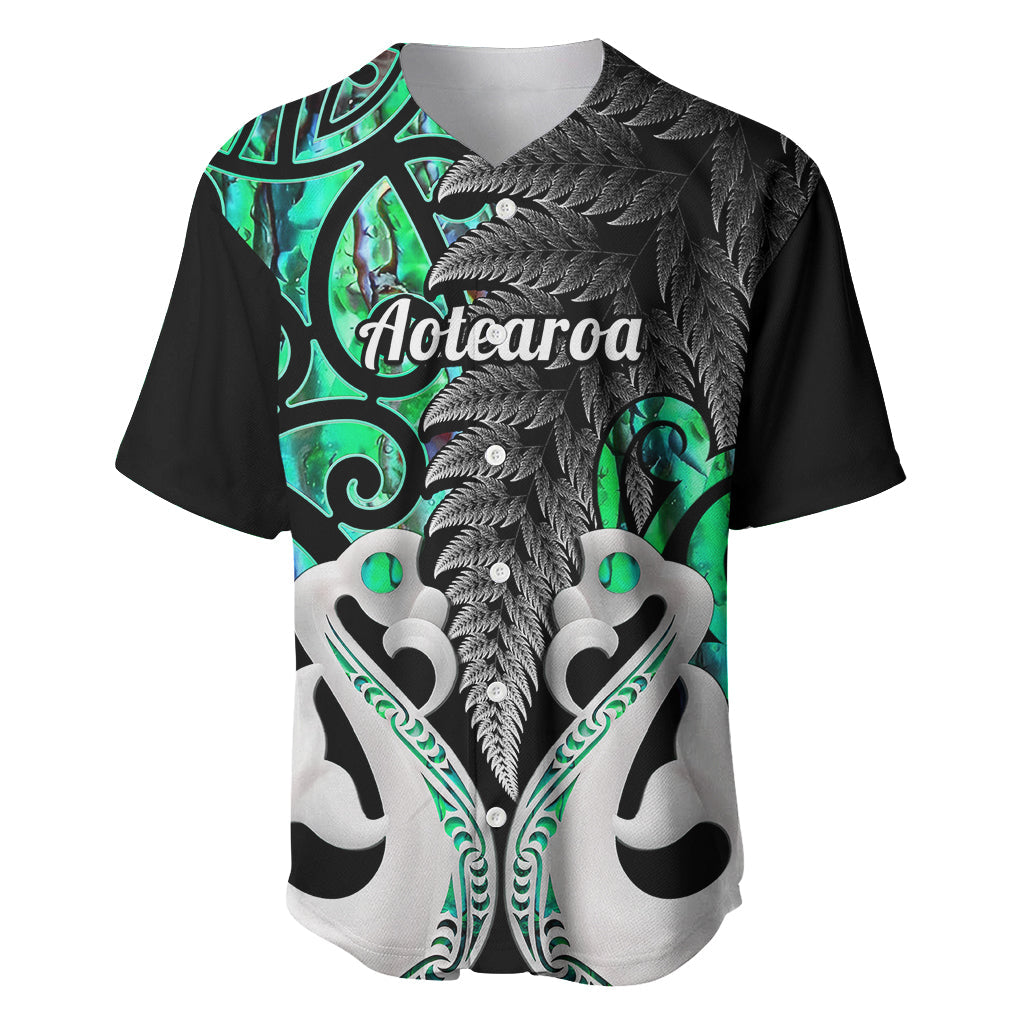 Personalised New Zealand Baseball Jersey Te Manaia Mangopare Maori And Fern Green Style