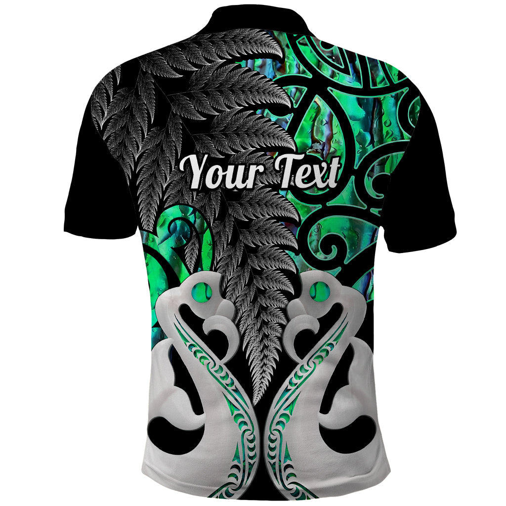 Personalised New Zealand Polo Shirt Te Manaia Mangopare Maori And Fern Green Style