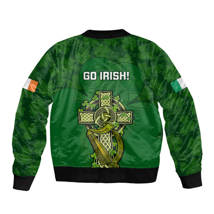 Ireland Rugby Bomber Jacket 2023 Word Cup Celtic Cross Go Champions Irish