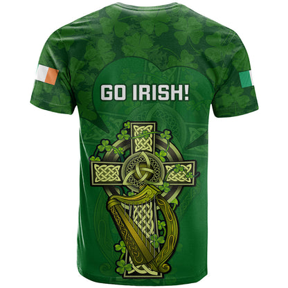 Ireland Rugby T Shirt 2023 Word Cup Celtic Cross Go Champions Irish