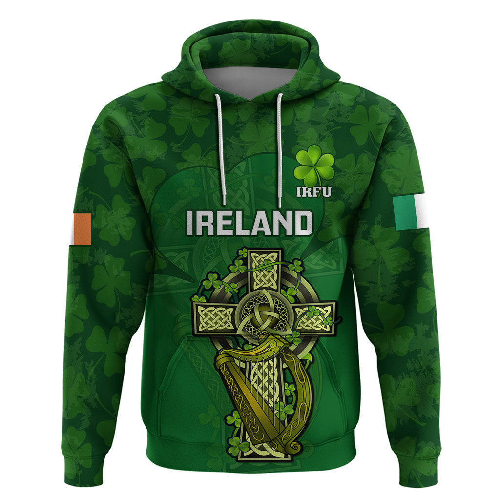 Custom Ireland Rugby Hoodie 2023 Word Cup Celtic Cross Go Champions Irish