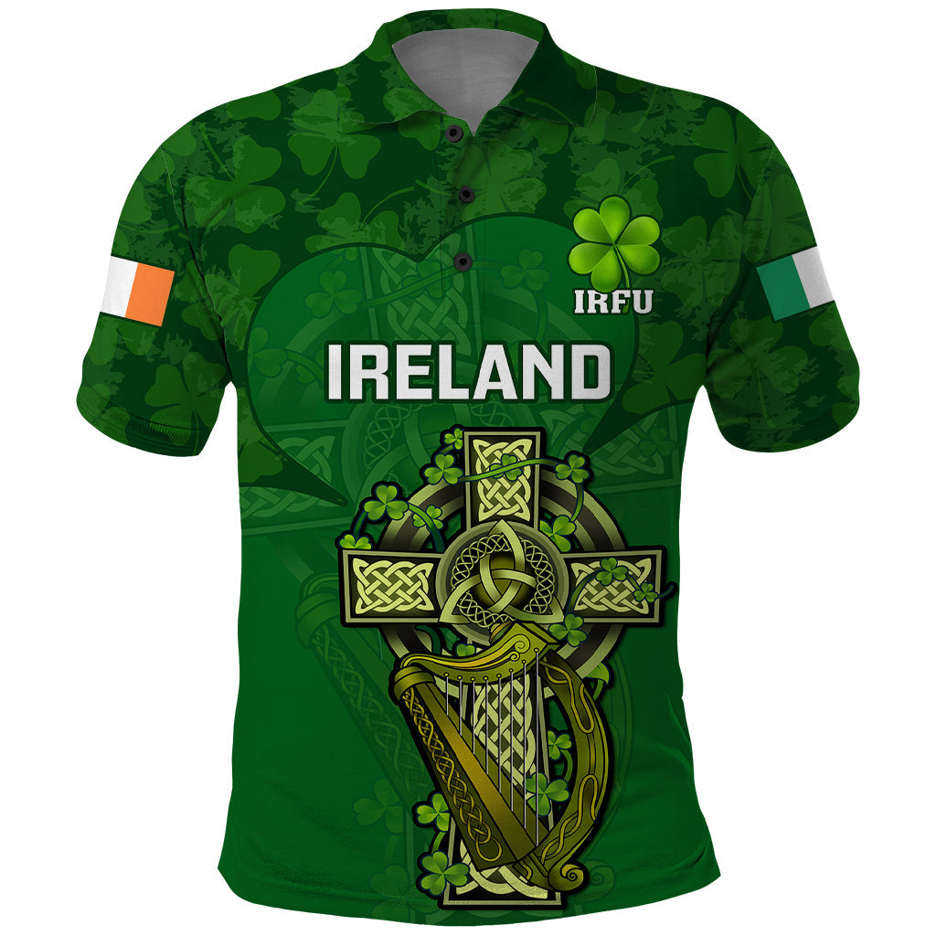 Custom Ireland Rugby Polo Shirt 2023 Word Cup Celtic Cross Go Champions Irish