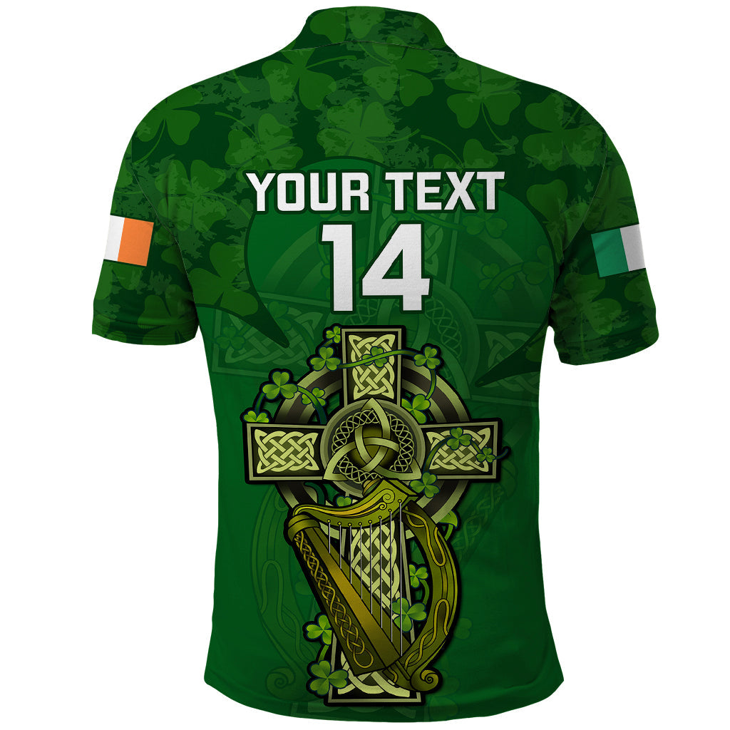 Custom Ireland Rugby Polo Shirt 2023 Word Cup Celtic Cross Go Champions Irish