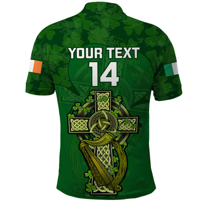 Custom Ireland Rugby Polo Shirt 2023 Word Cup Celtic Cross Go Champions Irish