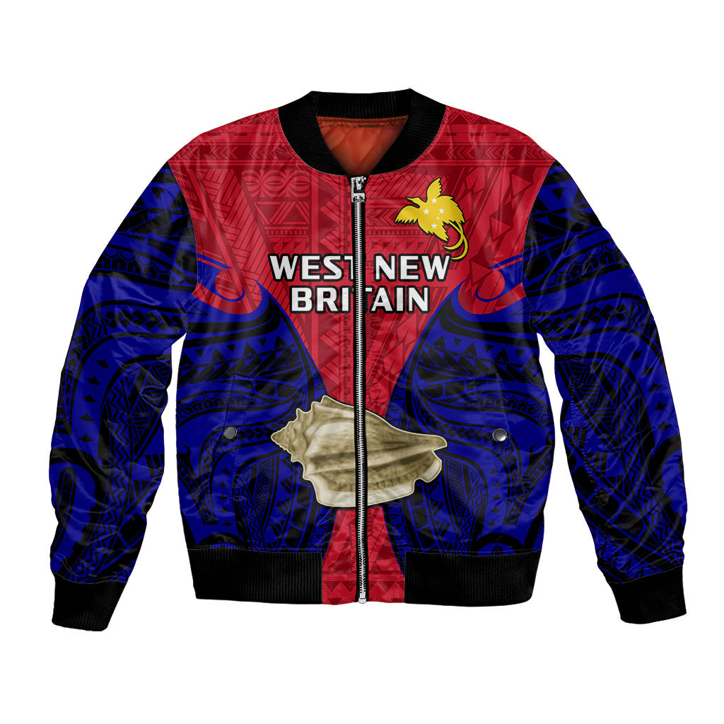 Papua New Guinea Bomber Jacket West New Britain Province Mix Coat Of Arms Polynesian Art