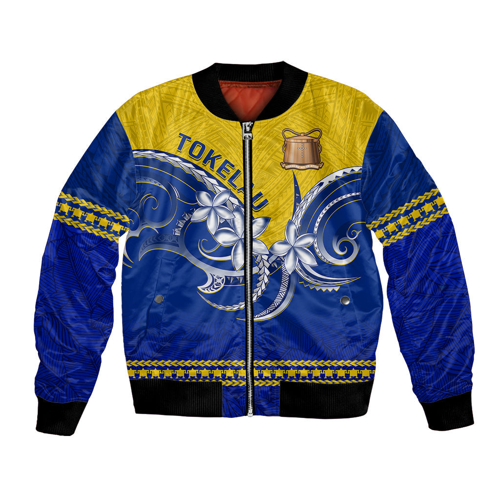 Tokelau Bomber Jacket Tokelauan Tatau Plumeria Special Style