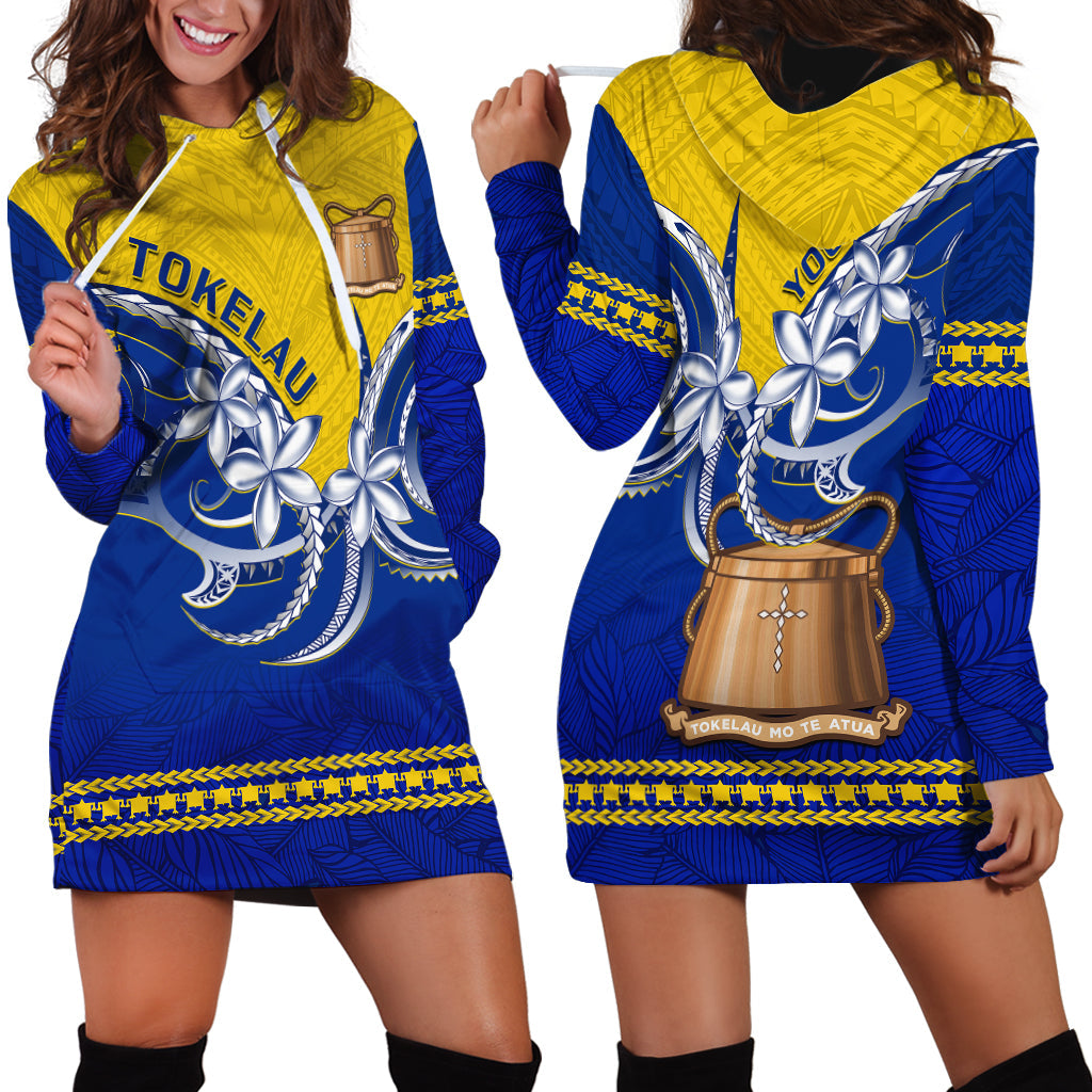 Tokelau Hoodie Dress Tokelauan Tatau Plumeria Special Style