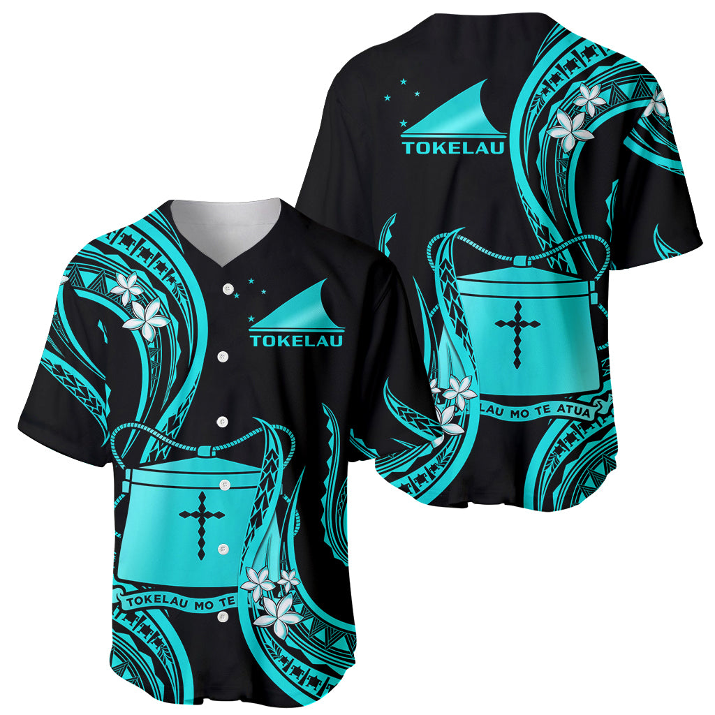 Tokelau Baseball Jersey Tokelauan Tatau With Badge Light Turquoise