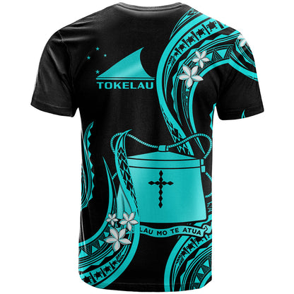 Tokelau T Shirt Tokelauan Tatau With Badge Light Turquoise