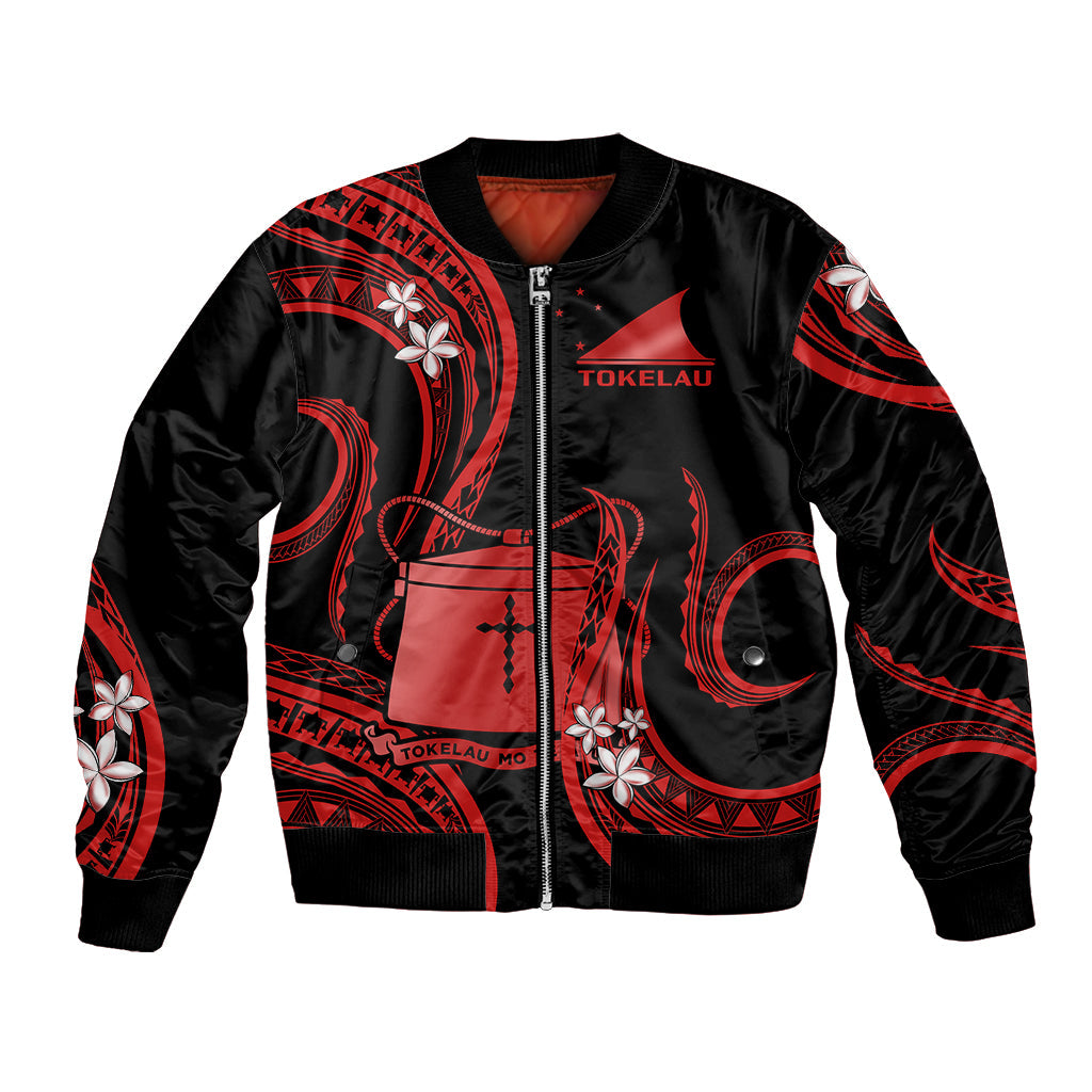 Tokelau Bomber Jacket Tokelauan Tatau With Badge Red