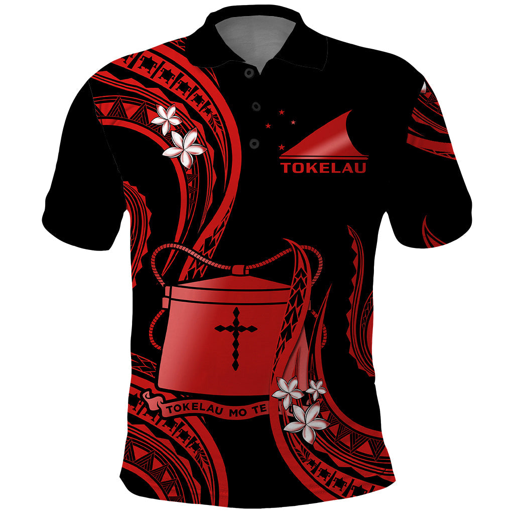 Tokelau Polo Shirt Tokelauan Tatau With Badge Red