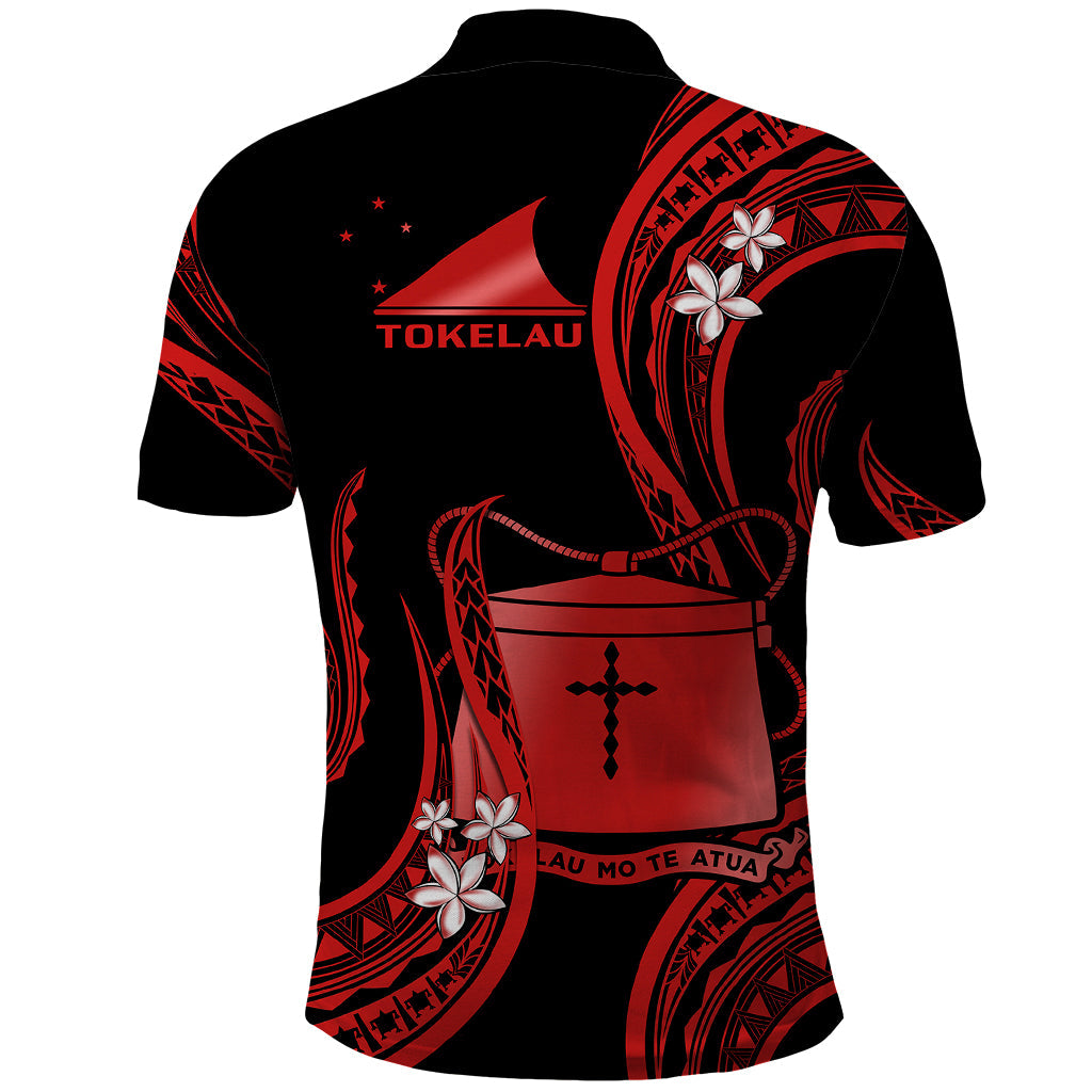 Tokelau Polo Shirt Tokelauan Tatau With Badge Red