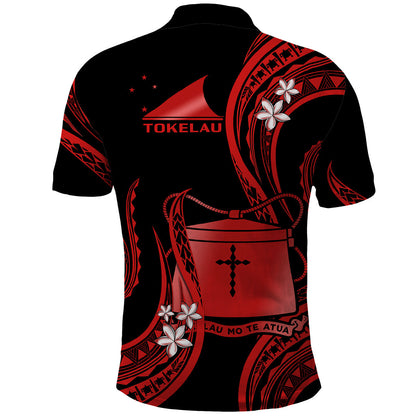 Tokelau Polo Shirt Tokelauan Tatau With Badge Red