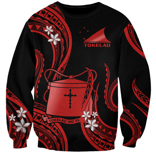 Tokelau Sweatshirt Tokelauan Tatau With Badge Red