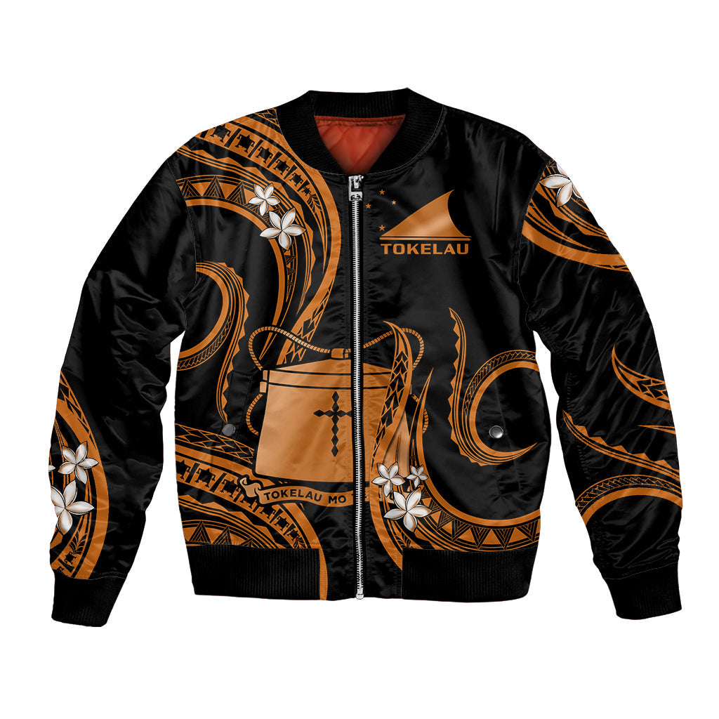 Tokelau Bomber Jacket Tokelauan Tatau With Badge Gold