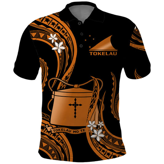 Tokelau Polo Shirt Tokelauan Tatau With Badge Gold