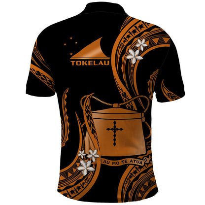 Tokelau Polo Shirt Tokelauan Tatau With Badge Gold