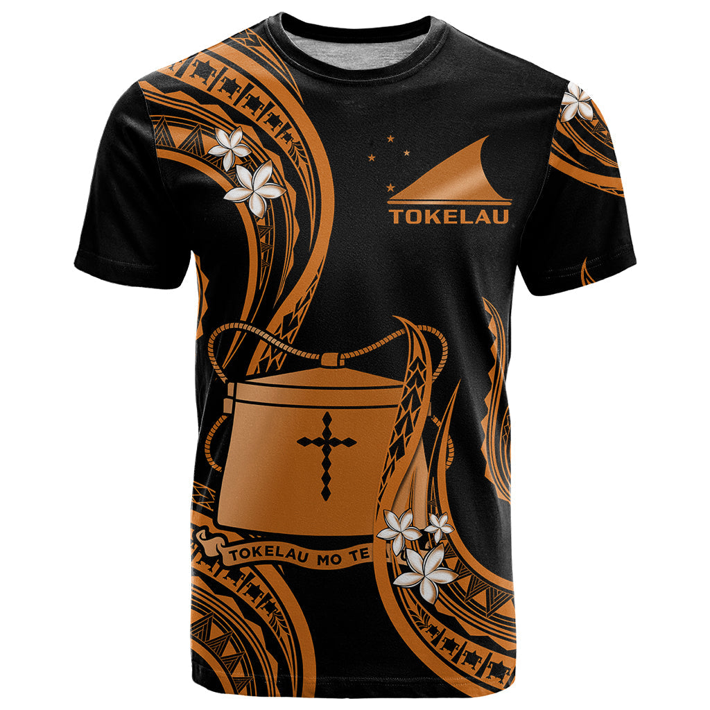 Tokelau T Shirt Tokelauan Tatau With Badge Gold