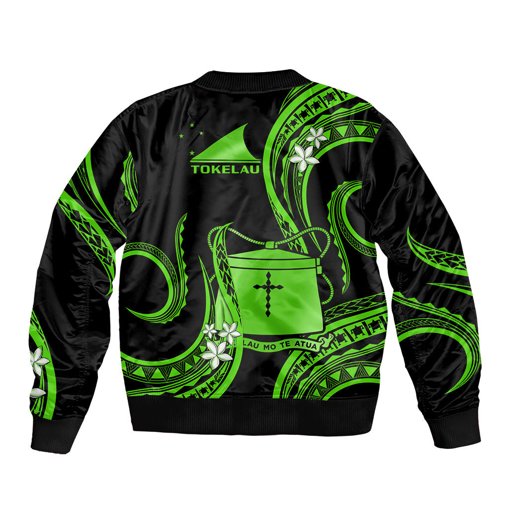 Tokelau Bomber Jacket Tokelauan Tatau With Badge Green