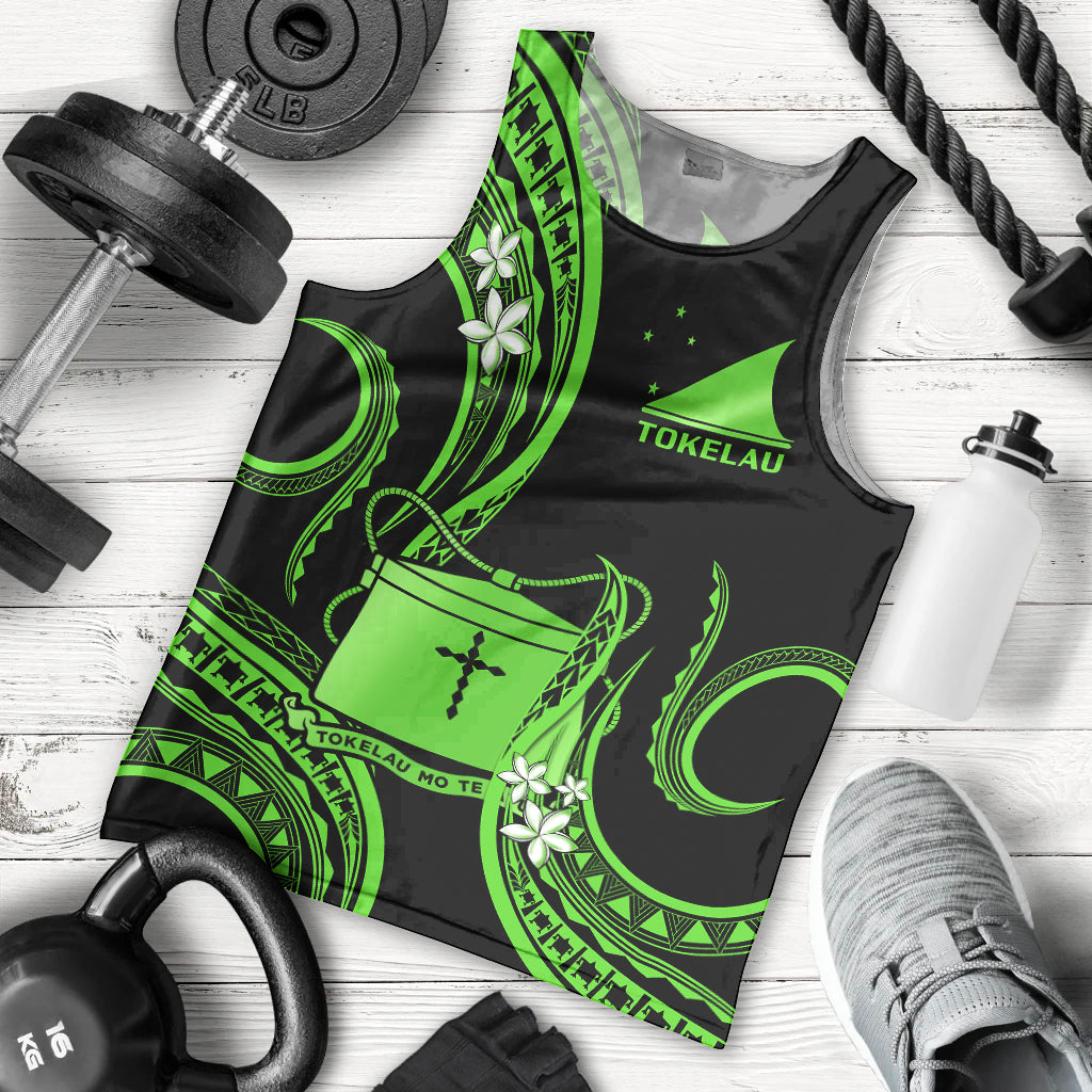 Tokelau Men Tank Top Tokelauan Tatau With Badge Green