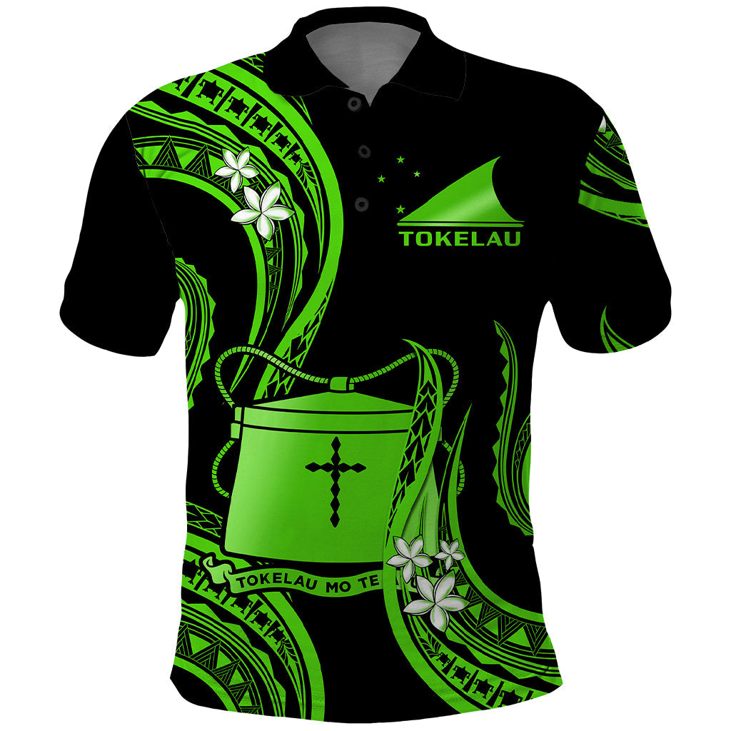 Tokelau Polo Shirt Tokelauan Tatau With Badge Green