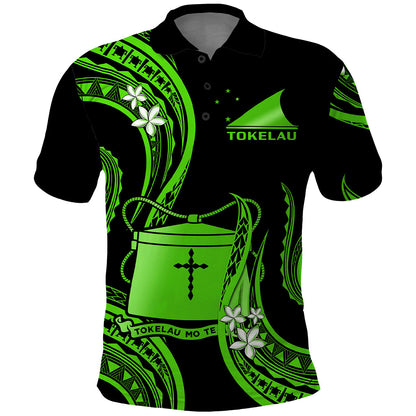 Tokelau Polo Shirt Tokelauan Tatau With Badge Green