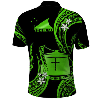 Tokelau Polo Shirt Tokelauan Tatau With Badge Green