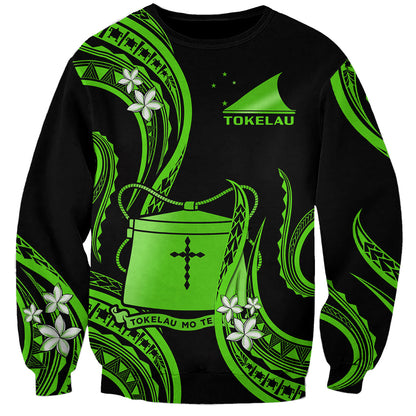 Tokelau Sweatshirt Tokelauan Tatau With Badge Green