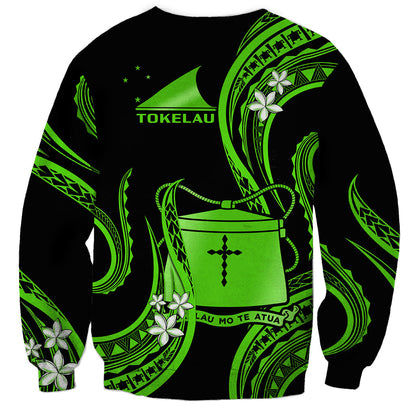 Tokelau Sweatshirt Tokelauan Tatau With Badge Green