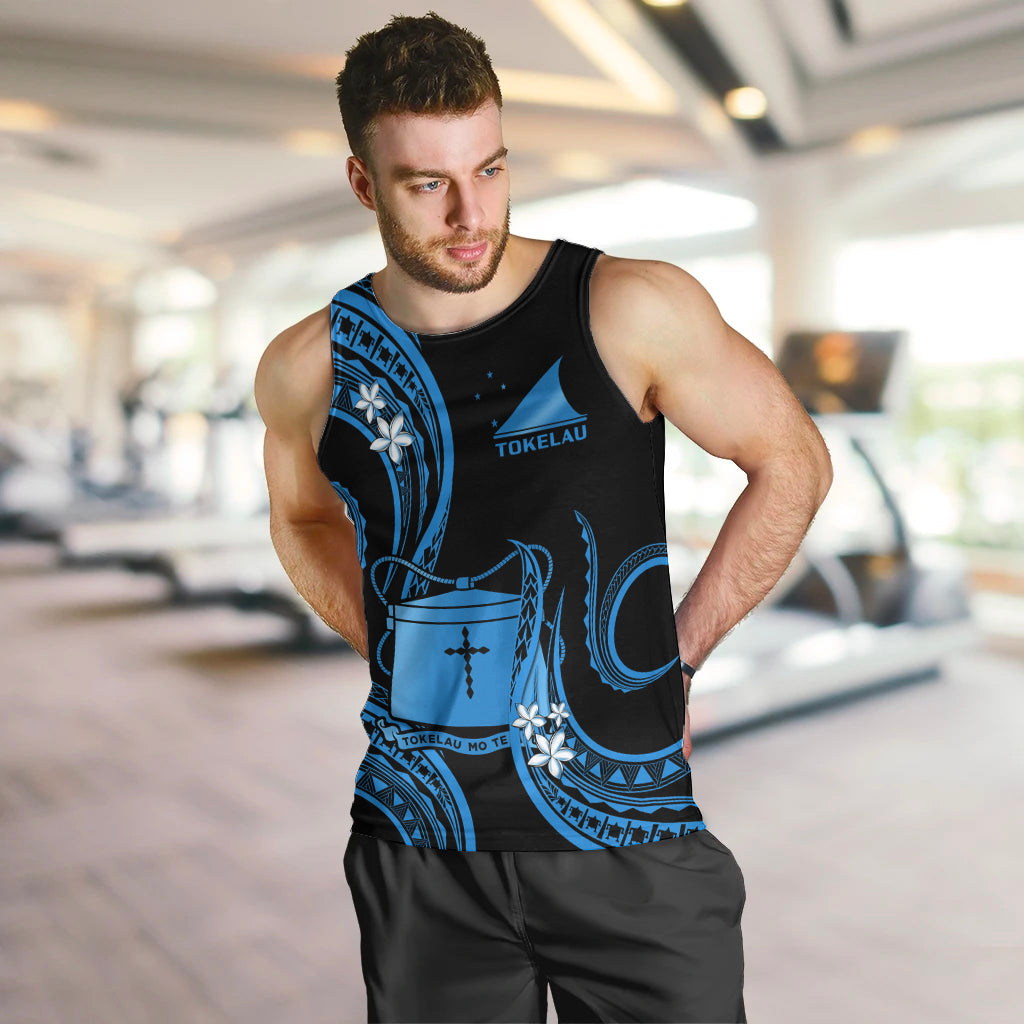 Tokelau Men Tank Top Tokelauan Tatau With Badge Blue
