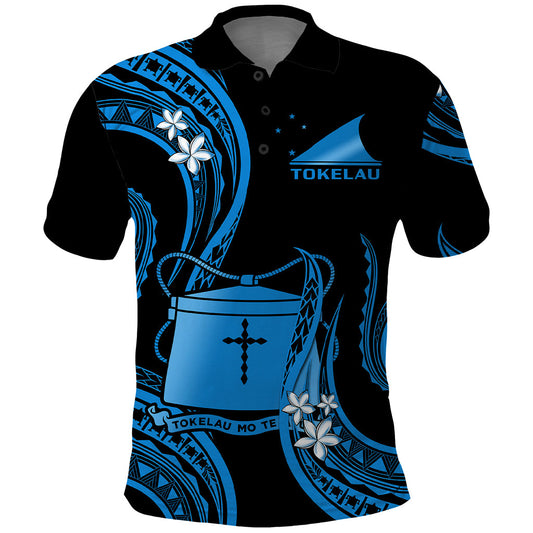 Tokelau Polo Shirt Tokelauan Tatau With Badge Blue