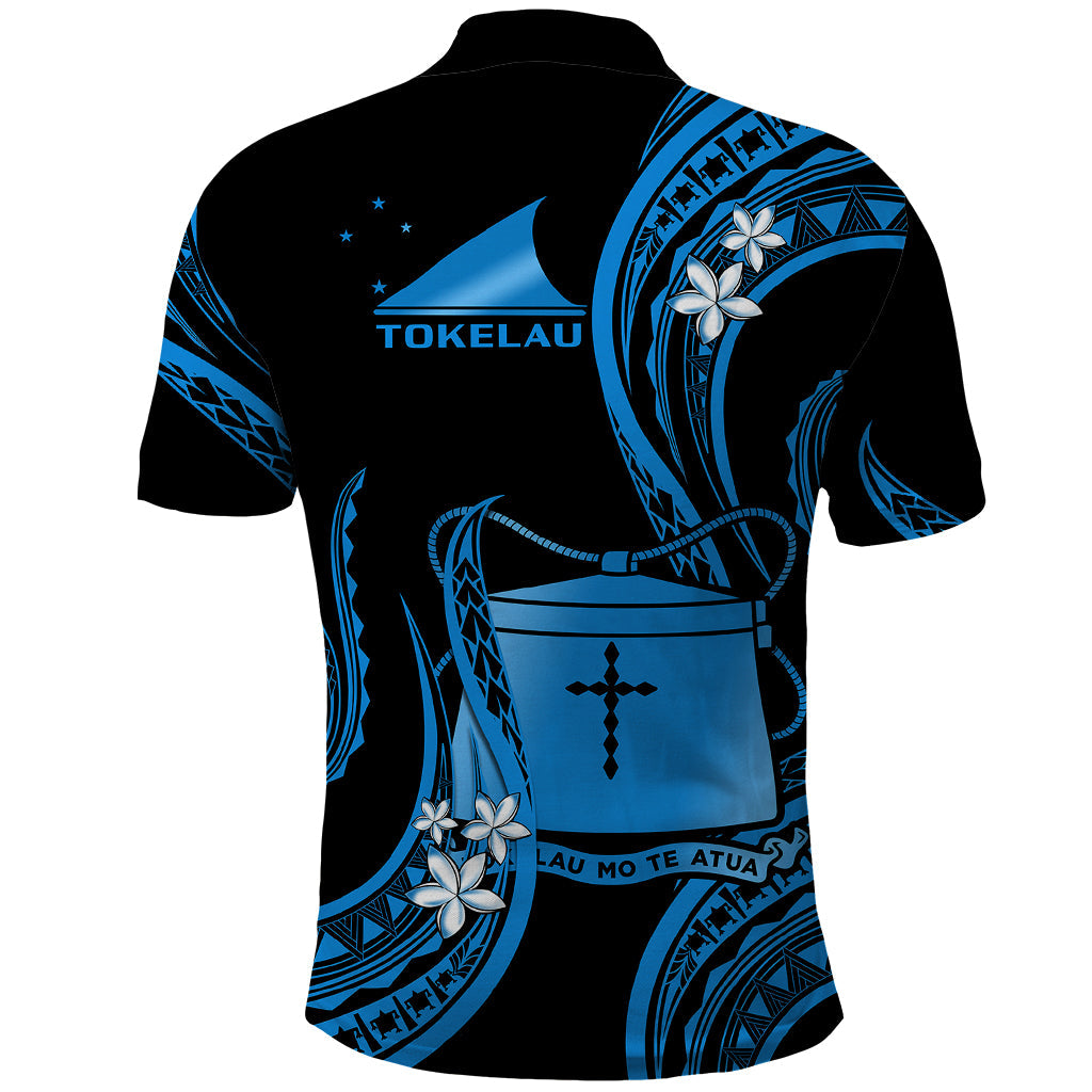 Tokelau Polo Shirt Tokelauan Tatau With Badge Blue