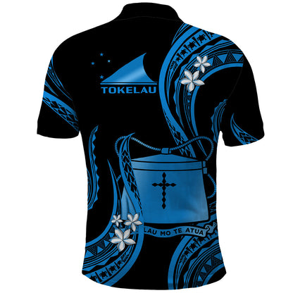 Tokelau Polo Shirt Tokelauan Tatau With Badge Blue