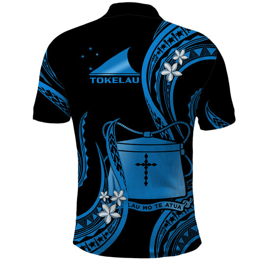 Tokelau Polo Shirt Tokelauan Tatau With Badge Blue