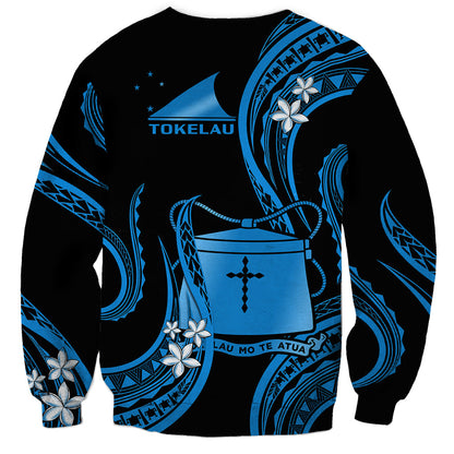 Tokelau Sweatshirt Tokelauan Tatau With Badge Blue