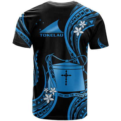 Tokelau T Shirt Tokelauan Tatau With Badge Blue