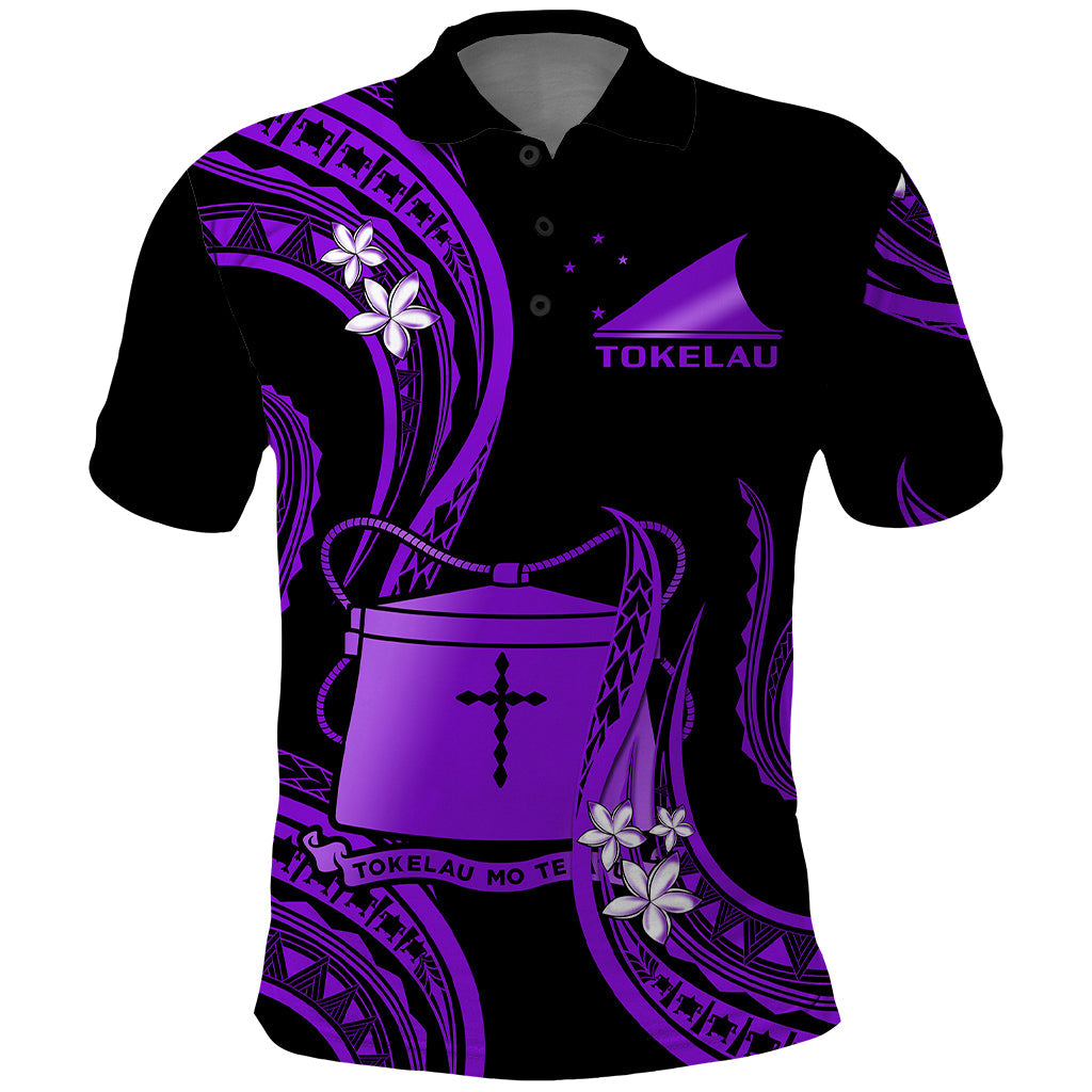 Tokelau Polo Shirt Tokelauan Tatau With Badge Purple