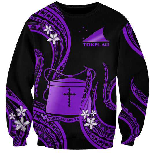 Tokelau Sweatshirt Tokelauan Tatau With Badge Purple