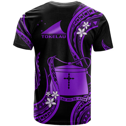Tokelau T Shirt Tokelauan Tatau With Badge Purple