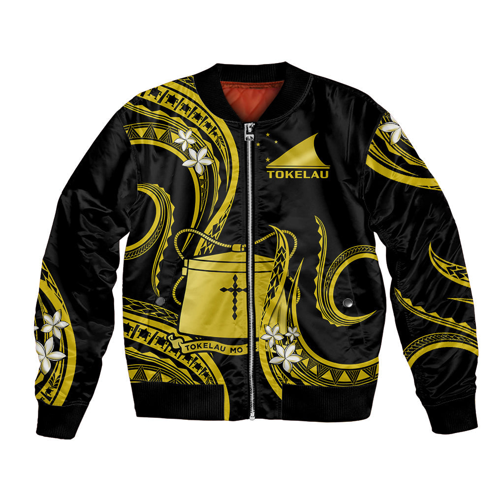 Tokelau Bomber Jacket Tokelauan Tatau With Badge Yellow