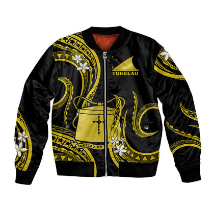 Tokelau Bomber Jacket Tokelauan Tatau With Badge Yellow