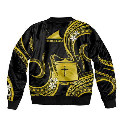 Tokelau Bomber Jacket Tokelauan Tatau With Badge Yellow
