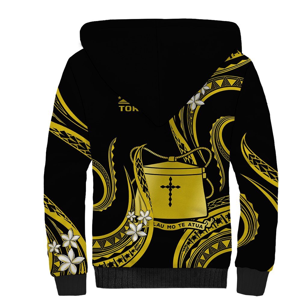Tokelau Sherpa Hoodie Tokelauan Tatau With Badge Yellow