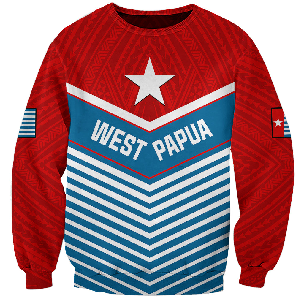 West Papua Sweatshirt Coat Of Arms And Morning Star Flag