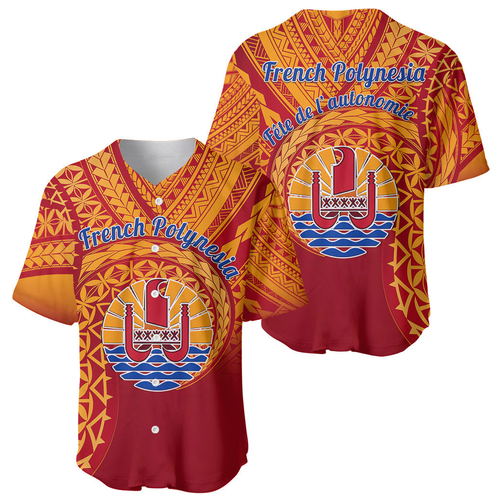 French Polynesia Baseball Jersey Happy Internal Autonomy Day