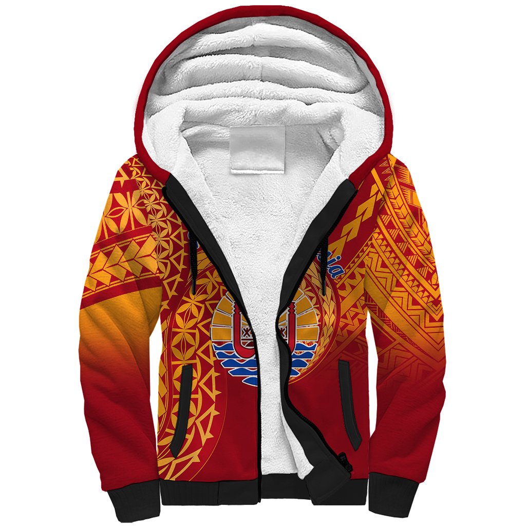 (Custom Personalised) French Polynesia Sherpa Hoodie Happy Internal Autonomy Day